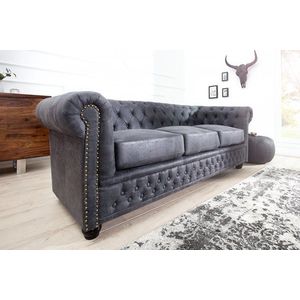 Chesterfield pohovka 3-miestna MIDAS Dekorhome Sivá vyobraziť