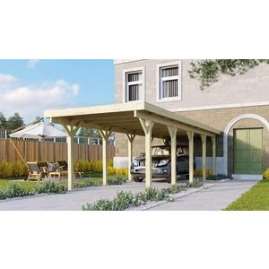 Drevený prístrešok / carport CLASSIC 3A s plechmi Lanitplast vyobraziť