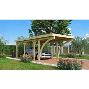 Drevený prístrešok / carport CLASSIC 2C s plechmi Lanitplast vyobraziť