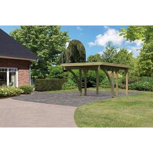 Drevený prístrešok / carport CLASSIC 1C s plechmi Lanitplast vyobraziť