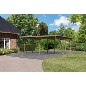 Drevený dvojitý prístrešok / carport ECO 1A Lanitplast vyobraziť