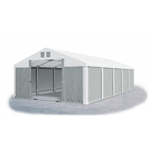 Skladový stan 5x10x2, 5m strecha PVC 560g/m2 boky PVC 500g/m2 konštrukcie ZIMA PLUS Bílá Šedá Bílá vyobraziť