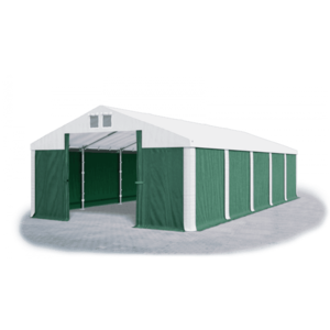 Skladový stan 5x10x2, 5m strecha PVC 560g/m2 boky PVC 500g/m2 konštrukcie ZIMA PLUS Bílá Zelená Bílá vyobraziť
