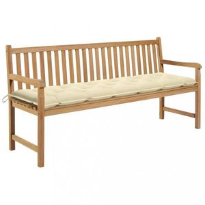 Záhradná lavica teak / látka Dekorhome vyobraziť