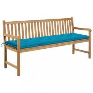Záhradná lavica teak / látka Dekorhome vyobraziť