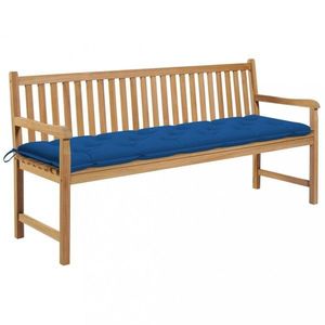 Záhradná lavica teak / látka Dekorhome vyobraziť