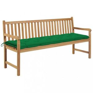 Záhradná lavica teak / látka Dekorhome Čierna vyobraziť