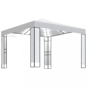 Záhradný altánok s LED reťazami 3x3 m Dekorhome vyobraziť