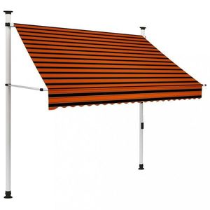 Ručne zaťahovacia markíza oranžová / hnedá Dekorhome vyobraziť