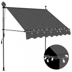 Ručne zaťahovacia markíza s LED svetlom 200x120 cm Dekorhome vyobraziť