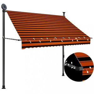 Ručne zaťahovacia markíza s LED svetlom 200x120 cm Dekorhome vyobraziť
