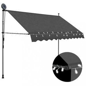 Ručne zaťahovacia markíza s LED svetlom 300x120 cm Dekorhome vyobraziť