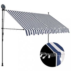 Ručne zaťahovacia markíza s LED svetlom 300 cm Dekorhome Antracit vyobraziť