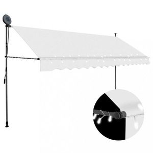 Ručne zaťahovacia markíza s LED svetlom 350x120 cm Dekorhome vyobraziť