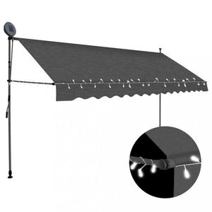 Ručne zaťahovacia markíza s LED svetlom 350x120 cm Dekorhome vyobraziť
