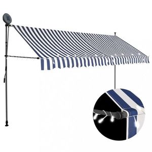 Ručne zaťahovacia markíza s LED svetlom 350x120 cm Dekorhome vyobraziť