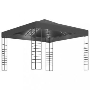 Záhradný altánok s LED reťazami 3x3 m Dekorhome vyobraziť