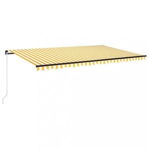 Ručne zaťahovacia markíza s LED svetlom 450x300 cm Dekorhome vyobraziť