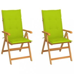 Záhradná stolička 2 ks teak / látka Dekorhome vyobraziť