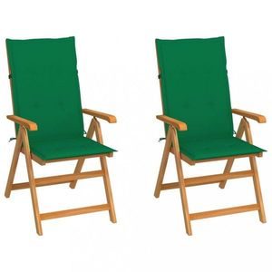 Záhradná stolička 2 ks teak / látka Dekorhome vyobraziť