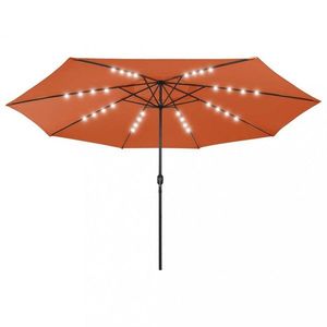 Záhradný slnečník s LED svetlami Ø 400 cm Dekorhome vyobraziť