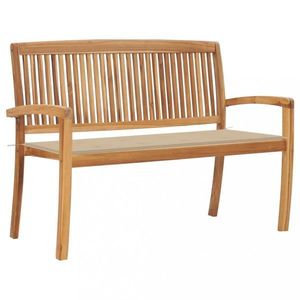 Záhradná lavica teak / látka Dekorhome vyobraziť