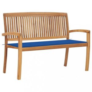 Záhradná lavica teak / látka Dekorhome vyobraziť