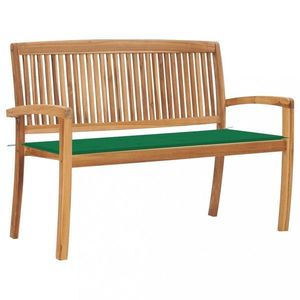 Záhradná lavica teak / látka Dekorhome vyobraziť