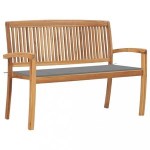 Záhradná lavica teak / látka Dekorhome vyobraziť