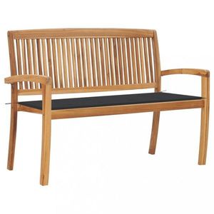 Záhradná lavica teak / látka Dekorhome vyobraziť
