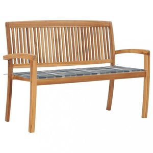 Záhradná lavica teak / látka Dekorhome vyobraziť