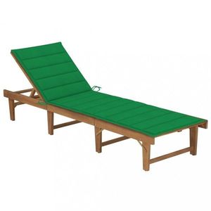 Záhradné lehátko akácie / látka Dekorhome vyobraziť
