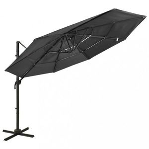 Záhradný slnečník 300 x 300 cm látka/kov Dekorhome vyobraziť