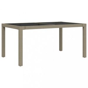 Záhradný stôl 150x90x75 cm sklo / polyratan Dekorhome vyobraziť