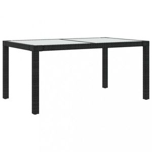 Záhradný stôl 150x90x75 cm sklo / polyratan Dekorhome vyobraziť