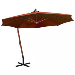 Závesný slnečník s drevenou tyčou Ø 350 cm Dekorhome vyobraziť