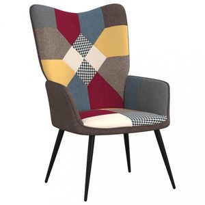 Relaxačné kreslo patchwork látka Dekorhome vyobraziť