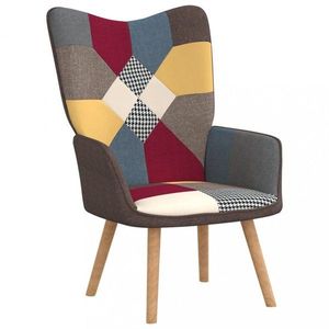 Relaxačné kreslo patchwork látka Dekorhome Kov vyobraziť