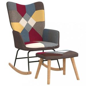 Hojdacie kreslo s podnožkou patchwork Dekorhome vyobraziť