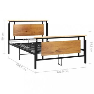 Posteľ masívne drevo / kov Dekorhome 200 x 200 cm vyobraziť