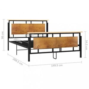 Posteľ kov / masívny dub / MDF Dekorhome vyobraziť