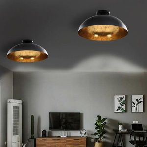 Závesná lampa 2 ks čierna / zlatá Dekorhome vyobraziť