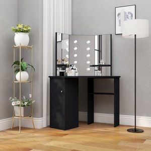 Rohový toaletný stolík s LED Dekorhome vyobraziť