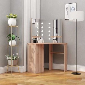 Rohový toaletný stolík s LED Dekorhome vyobraziť