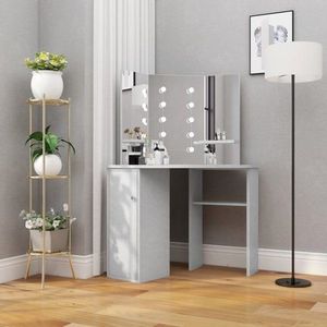 Rohový toaletný stolík s LED Dekorhome vyobraziť