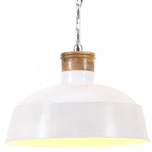 Závesná lampa biela / mangovníkové drevo Dekorhome vyobraziť