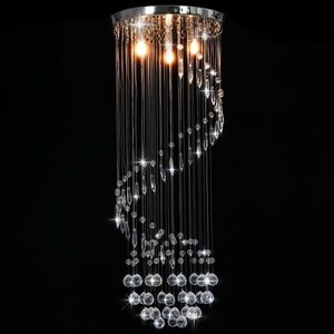 Stropná lampa krištáľ / chróm Dekorhome vyobraziť