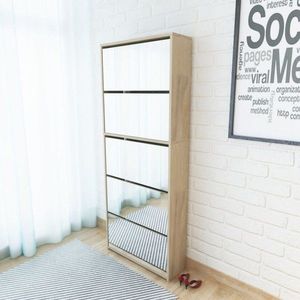 Botník päťradový zrkadlo Dekorhome vyobraziť