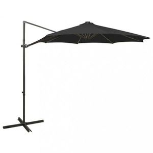 Konzolový slnečník s LED svetlami Ø 300 cm látka/kov Dekorhome vyobraziť