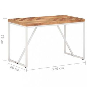 Jedálenský stôl hnedá / biela Dekorhome vyobraziť